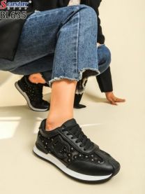 buty sportowe wiązane damskie (36-41/12P)