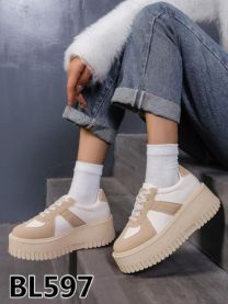 buty sportowe wiązane damskie (36-41/12P)