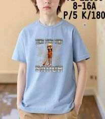 Bluzki chłopięce na krótki rękaw (8-16LAT/10szt)