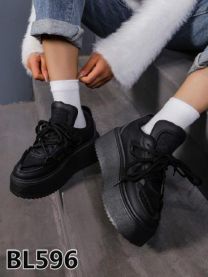 buty sportowe wiązane damskie (36-41/12P)