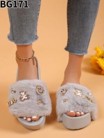 Klapki z futerkiem(36-41/12P)