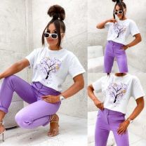 Bluzka damska na krótki rękaw-Włochy (uniwersalny/6szt)