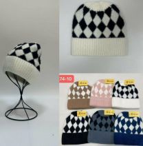 Czapki damskie Jesień Zima (uniwersalny/12szt)