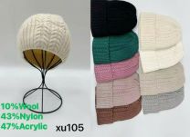 Czapki damskie Jesień Zima (uniwersalny/12szt)