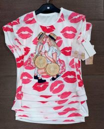 Bluzka dziewczęca krótki rękaw (4-14lat/6szt)