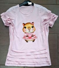 Bluzka dziewczęca krótki rękaw (4-14lat/6szt)