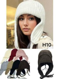 Czapki damskie Jesień Zima (uniwersalny/12szt)