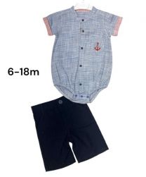 Komplet chłopięcy krótki rękaw (6-18M/8kompletów)