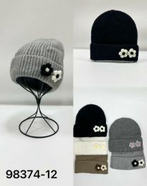 Czapki damskie Jesień Zima (uniwersalny/12szt)