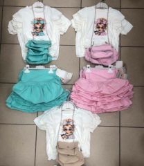 Komplet dziewczęce krótki rękaw (2-12LAT/6kompletów)