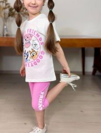 Komplet dziewczęce krótki rękaw (3-10LAT/6kompletów)