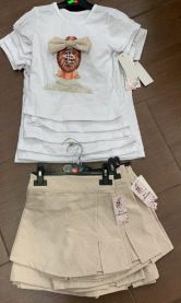 Komplet dziewczęce krótki rękaw (4-14LAT/6kompletów)