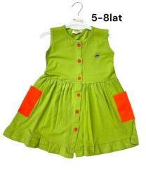 Sukienka dziewczęca bez rękaw (5-8LAT/8szt)