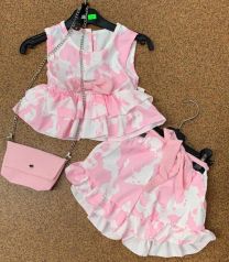 Komplet dziewczęce krótki rękaw (4-14LAT/6kompletów)