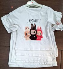 Bluzka dziewczęca krótki rękaw (4-14lat/6szt)