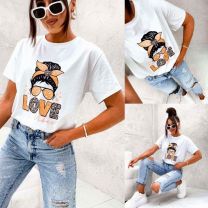 Bluzka damska na krótki rękaw-Włochy (uniwersalny/6szt)