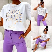 Bluzka damska na krótki rękaw-Włochy (uniwersalny/6szt)