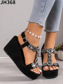 Sandały na koturnie (36-41/12P)