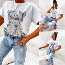 Bluzka damska na krótki rękaw-Włochy (uniwersalny/6szt)