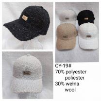 Czapki damskie z daszkiem (uniwersalny/12szt)