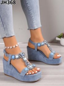 Sandały na koturnie (36-41/12P)