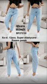 Spodnie jeansy damskie (XS-XL/12szt)