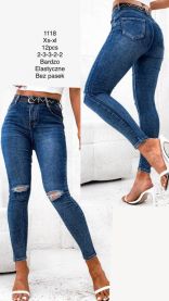 Spodnie jeansy damskie (XS-XL/12szt)