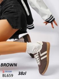 buty sportowe wiązane damskie (36-41/12P)