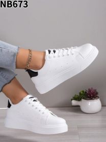 buty sportowe wiązane damskie (36-41/12P)