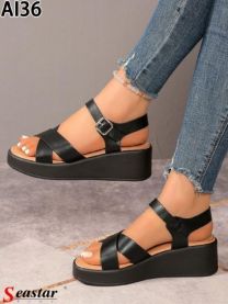 Sandały na koturnie (36-41/12P)