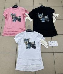 Bluzki dziewczęce na krótki rękaw (6-16LAT/6szt)