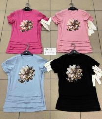 Bluzki dziewczęce na krótki rękaw (6-16LAT/6szt)