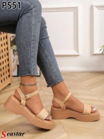 Sandały na koturnie (36-41/12P)