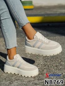 buty sportowe wiązane damskie (36-41/12P)