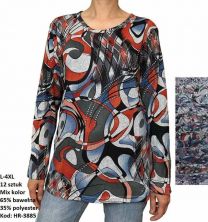 Bluzki damskie (L-4XL/12szt)