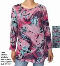 Bluzki damskie (L-4XL/12szt)