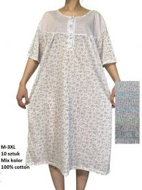 Koszula nocna damska (M-3XL/10szt)