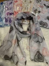 Szaliki damskie (uniwersalny/12szt)