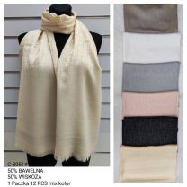 Szaliki damskie (uniwersalny/12szt)