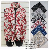 Szaliki damskie (uniwersalny/12szt)