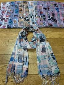 Szaliki damskie (uniwersalny/12szt)