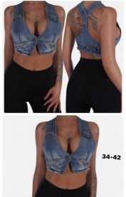 Kamizelka jeansowa damska (34-42/10szt)
