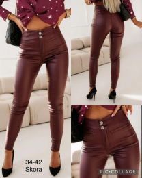 Spodnie ekoskóra damskie (34-42/12szt)