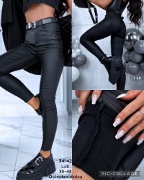 Spodnie ekoskóra damskie (34-42/10szt)