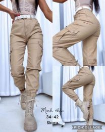 Spodnie ekoskóra damskie (34-42/10szt)