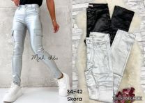 Spodnie ekoskóra damskie (34-42/10szt)