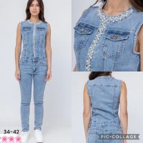 Kombinezon jeans damskie (34-42/10szt)