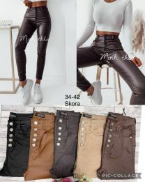 Spodnie ekoskóra damskie (34-42/10szt)