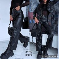 Spodnie ekoskóra damskie (34-42/10szt)