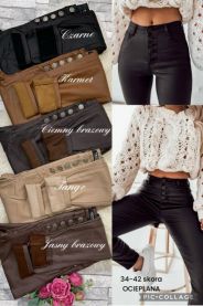 Spodnie ekoskóra damskie (34-42/10szt)